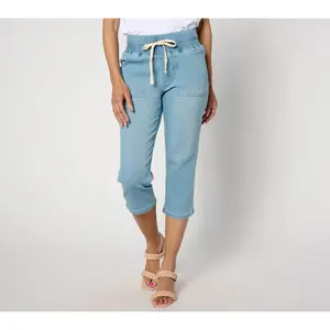 Belle by_Kim Gravel Petite Primabelle Denim Utility Capri