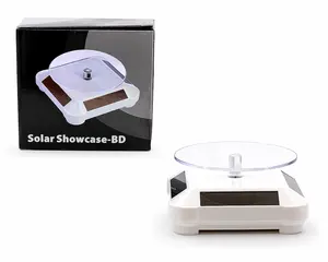 Solar Rotating Display Stand Turntable 360° for Model Cars, Jewelry, Watches