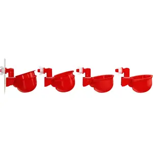 Automatic Chicken Water Cup Waterer Kit for Poultry 4-Pack