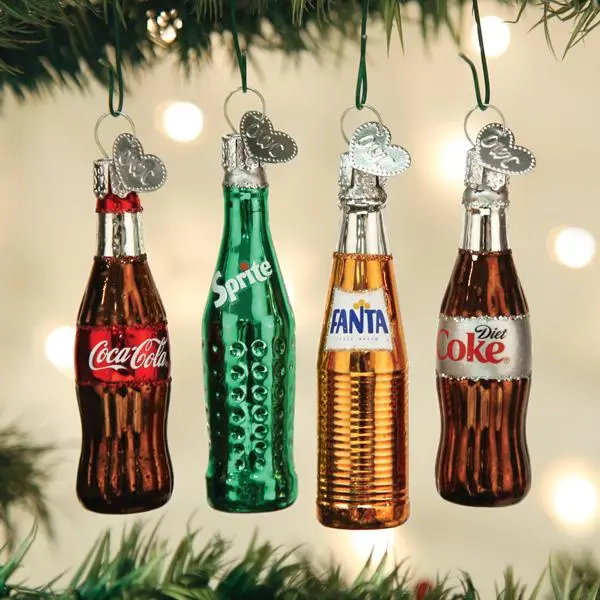 Coca-Cola® Mini Beverage Ornament Set, Festive Home Decor for Holiday Parties