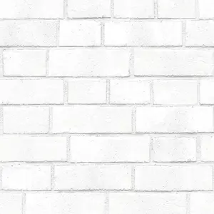Threshold Textured Brick White 198"x20.5" Peel and Stick Wallpaper Rustic, White Threshold Textured Brick White 198"x20.5" Peel and Stick Wallpaper Rustic, White
