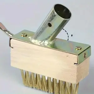 Manual Crevice Weeding Tool, Long Handle Steel Wire Scratch Brush, Weed Moss Remover Tools for Cleaning Block Paving Grout Deck Paver Patio