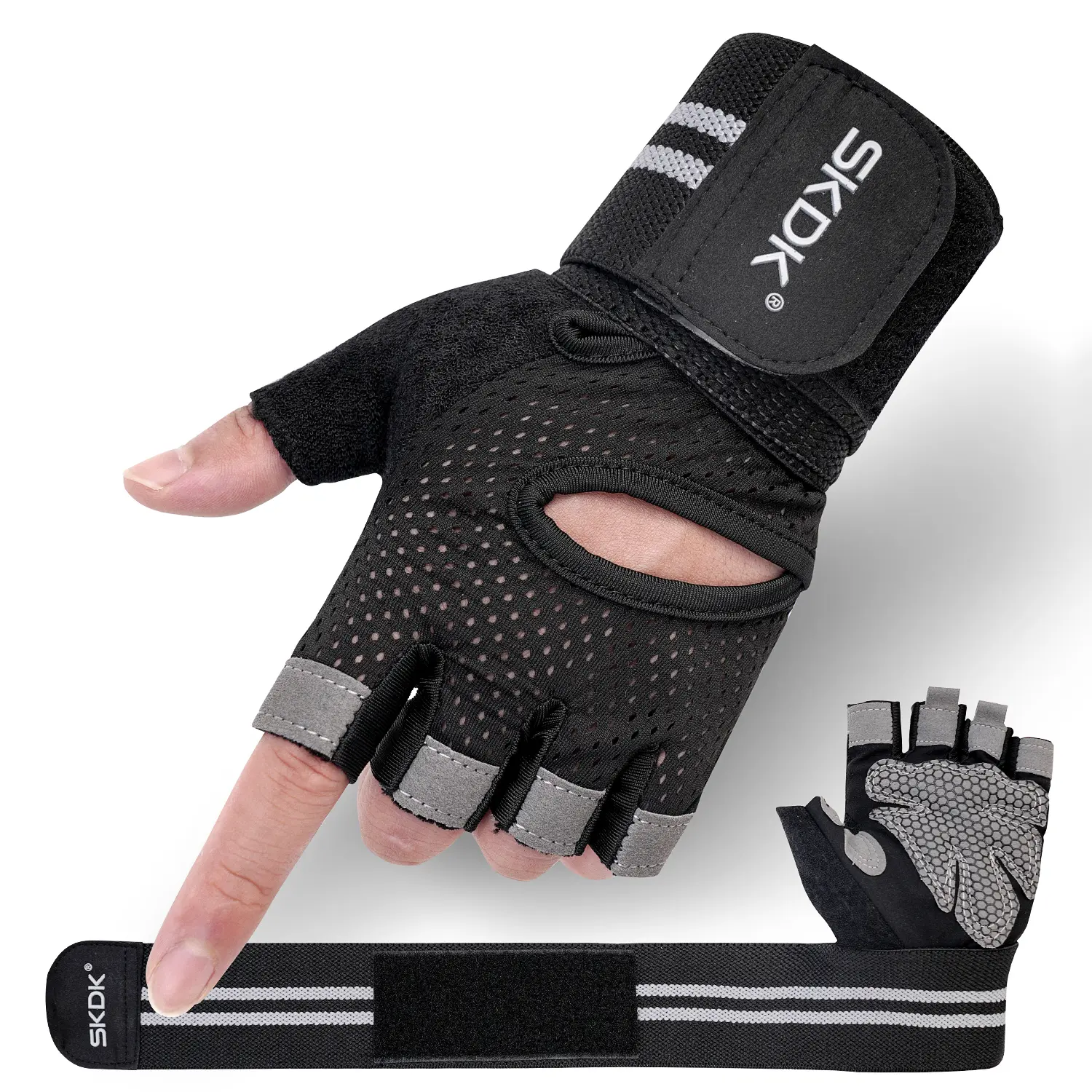 Breathable Workout Gloves for Men Women - Padded Weight Lifting Gloves with Wrist Wraps Support & Full Palm Protection | Cross Training Grip for Gym Training Fitness #Summervibes