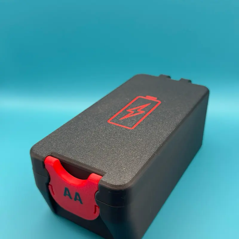 AA or AAA Battery Storage Organizer Box
