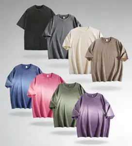 Vintage Acid Wash Oversized T-Shirts | Heavyweight Cotton Tees , Unisex Streetwear & Gym Essentials