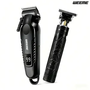 WEEME Professional Men’s Hair Clippers & Shaver – Keep It Clean, Take It Anywhere, Precision T-Blade for Sharp Lines, High-Quality Metal Build, Long Battery Life with Fast Charging, Effortless Grooming Anytime