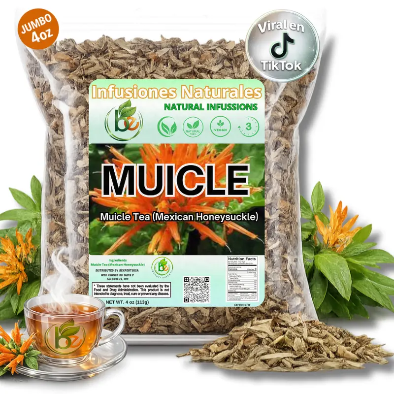 VIRAL 1 Muicle Té (Mexican Honeysuckle Herbal Tea) - 4 oz - 100% Natural, Vegan, Non-GMO Traditional Beverage