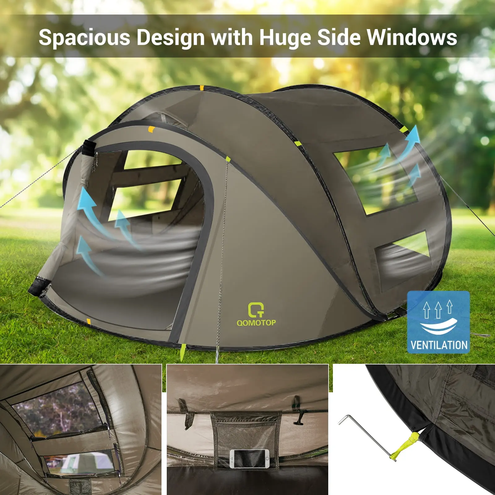 Qomotop 4 Person Camping Tentnull
