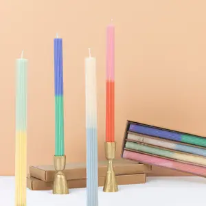 Multi Block Color Table Candles (x 4)