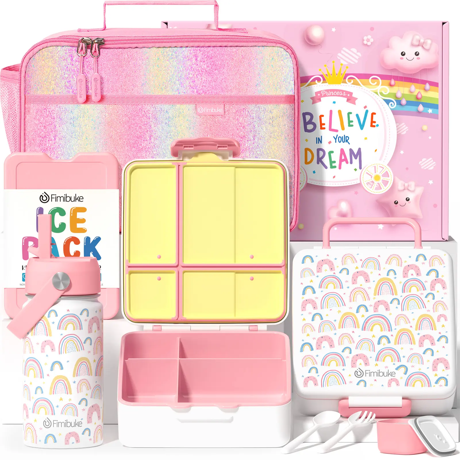 Fimibuke Bento Lunch Box with 4 Compartments – Multiple Set Options