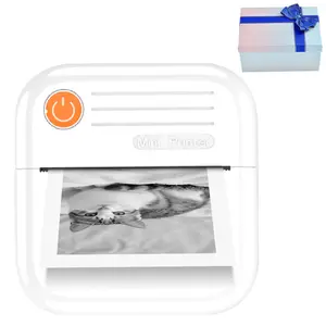 Compact portable thermal printer. Printer kit. Can print instantly in the pocket of a label machine. Suitable for portable printers for children, for note-taking, making diaries, learning drawing, photo processing, birthday, and New Year gift purposes.