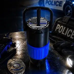 12oz Skinny Thin Blue Line Police  Can Cooler, Portable Drink Insulator, 3D Printed Beverage Holder