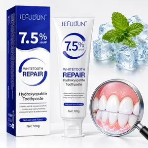 7.5% nHAP Hydroxyapatite Toothpaste, Fluoride-Free Gentle Nano Formula for Daily Enamel Care, Sensitive Teeth & Fresh Mint Oral Care, 120g
