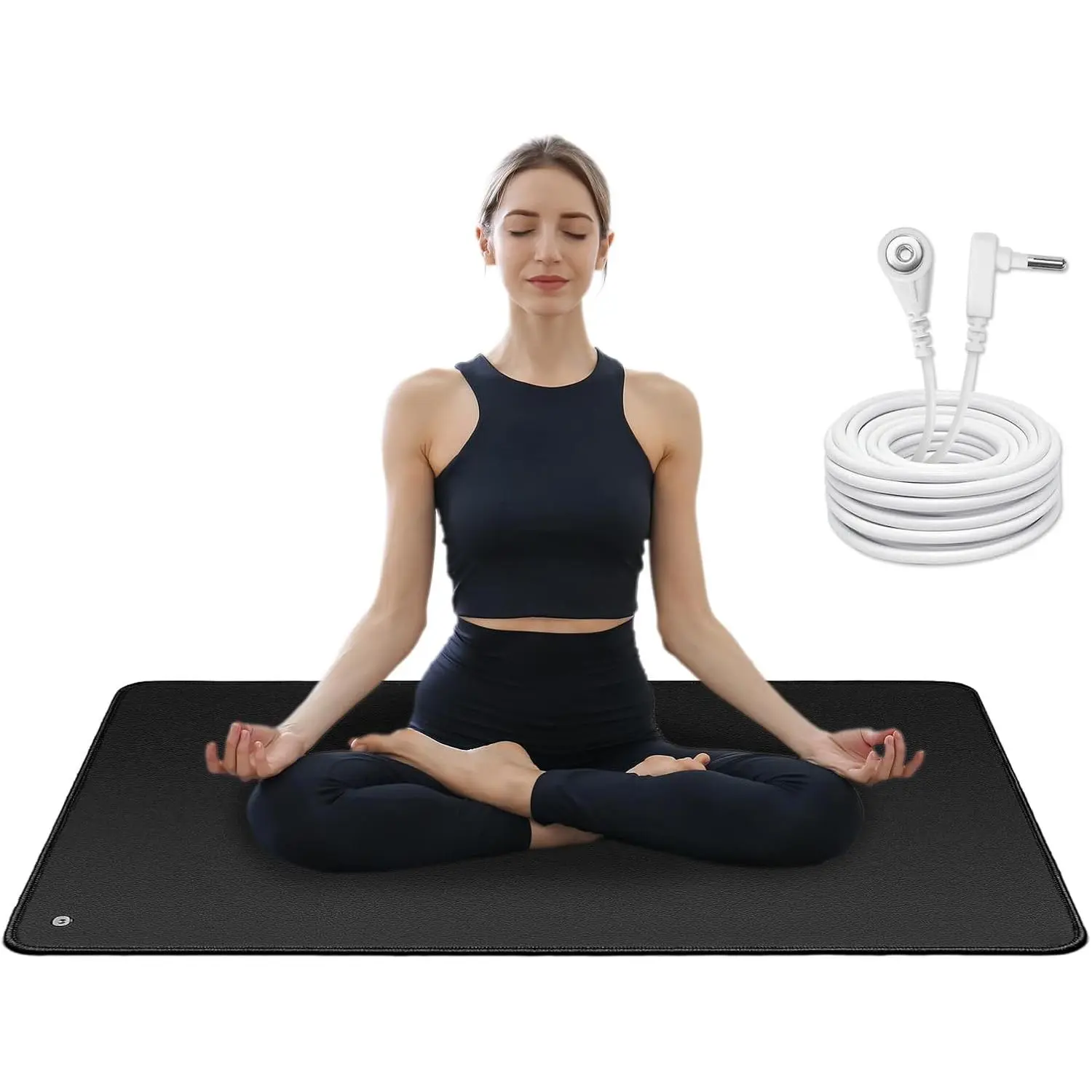 Grounding Mat - Earth-Connected Mattress Pad with 15ft Cord, 23.6"x35.5" Size for Home & Office Use