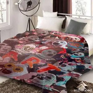 Terrifier Clown Flannel Blanket, Art The Clown Print, Soft and Warm, Lightweight, AntiFade, Perfect for Horror Movie Fanatics,  Cosplay Events, Haunted Houses, Film  Sleepovers, or just Snuggling on the Couch for Movie Nights.  Warm Haven Textiles