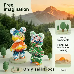 Creative Natural Color Bear Series Building Blocks Model, Bricker Build Sets, 1688pcs, Original Authentic, New 2026 Design, Perfect Gift, DIY Craft Decor