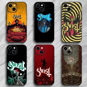G-Ghost H-Heavy Metal Band Phone Case Black Matte Anti-Collision Protective Cover For iPhone 11-17 Pro Max/Plus & Samsung Galaxy S23-S25