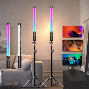 Handheld RGB Colorful Video Stick Light 30CM 11inch CRI 95+ 2700K-7500K LED Light Wand Rechargeable Long Battery Life With 1/4" Screw for light painting Studio Photo Product Lighting