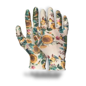 Nitrile Gardening Gloves - Garden Flower