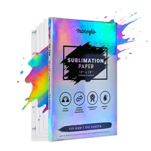 Makerflo Sublimation Paper 13 x 19 Inch 600 Sheets, Heat Transfer Sublimation Paper For Tumblers T-Shirts Phone Case Mugs, Printable Stickers Gifting Christmas DIY Enthusiast