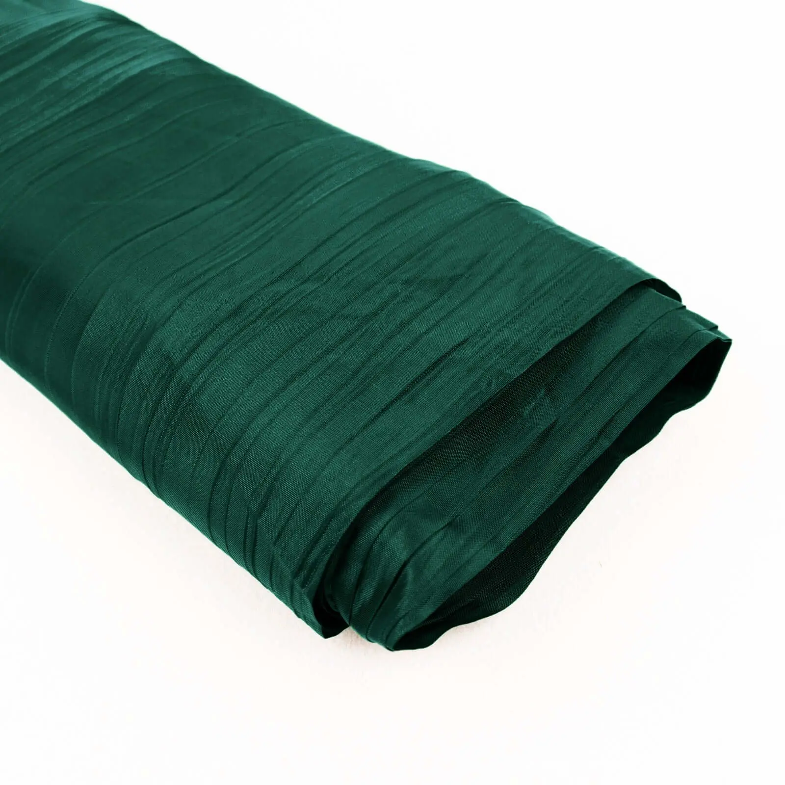 Hunter Emerald Green Accordion Crinkle Taffeta Fabric Bolt 54"x10 Yards