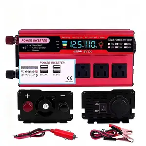 DC12V to 120V 1500W Power Inverter, Modified Sine Wave Voltage Converter for RV Camper Off-Grid Solar System