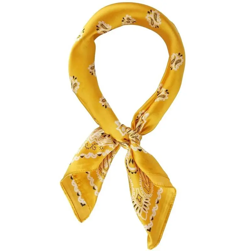 Olive & Pique Vintage Paisley Print Neckerchief - Mustard