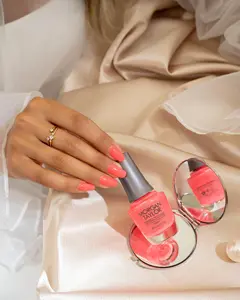 Morgan Taylor Manga-round With Me - Coral Pink Neon Creme, Professional Lacquer, Vibrant, Chip-Resistant, Fast-Drying, Long-Lasting, High-Shine, Perfect for Manicures & Pedicure, 15mL.