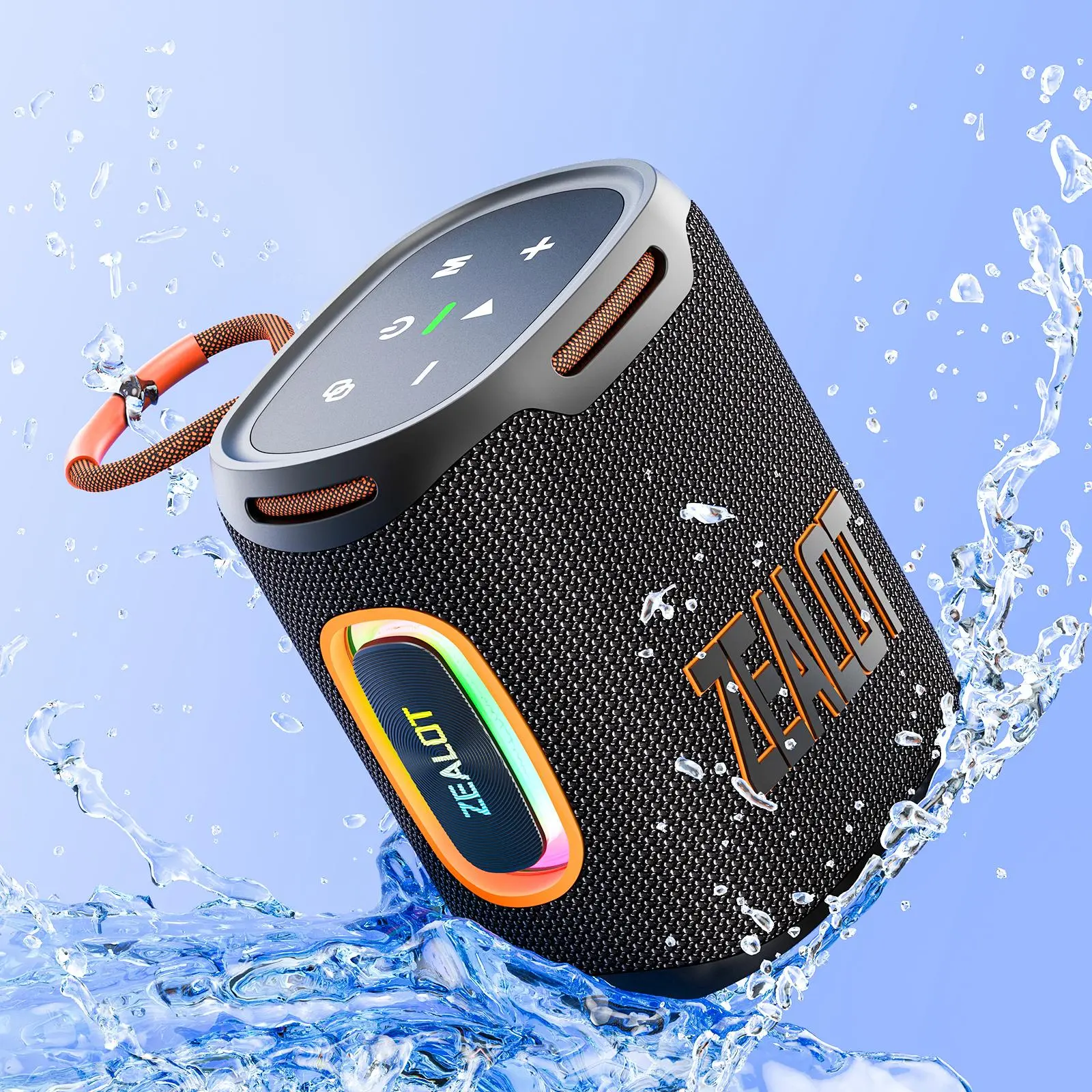 ZEALOT Waterproof Wireless Speaker, 25W Waterproof Desktop Stereo Speaker with Subwoofer Enhancement, USB Port, PC Music Player, Smart Phone/Tablet, Audio, Outdoor Wireless Speaker