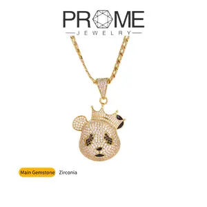 (CN022)Panda Animal Zircon Pendant Necklace Cute Trendy Design Suitable for Women Dazzling Charming Shine, Showcasing Unique Appeal | Ideal Animal Jewelry, Perfect Birthday and Holiday Jewelry Gift