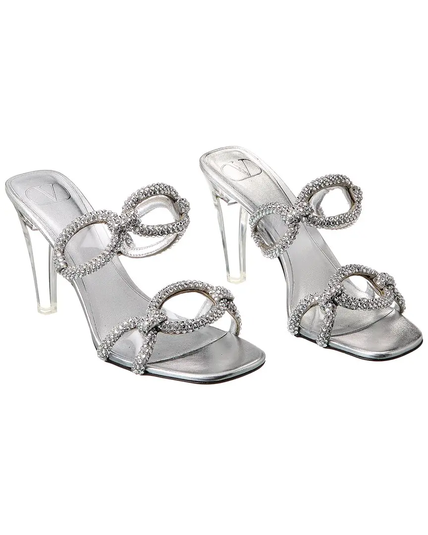 Valentino 100 Leather & Vinyl Sandal (Authentic Pre-Loved)