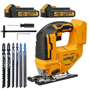 Cordless Curve Saw, Cordless Jigsaw With LED Work Light, 0°- 45° Bevel Cuts, 3 Orbital Settings For Straight/Curve/Bevel/Circle Cutting, Valentines Gifts For Men