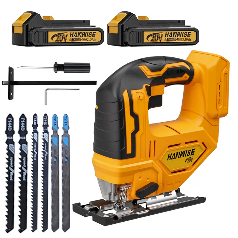 Cordless Jig Saw, Cordless Jigsaw With LED Work Light, 0°- 45° Bevel Cuts, 3 Orbital Settings For Straight/Curve/Bevel/Circle Cutting, Valentines Gifts For Men