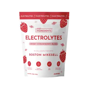 Just Ingredients Boston's Sweet Strawberry Bliss Electrolytes Drink Mix | 45 Servings | Organic Coconut Water & 5 Key Electrolytes | Supports Hydration, Electrolyte Balance & Muscle Recovery* | No Sugar Added