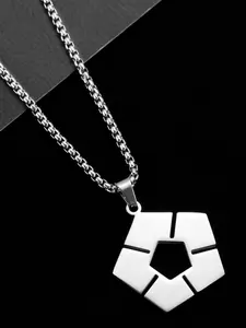 Trendy Blue Prison Football Necklace Bluelock Logo Pendant, Anime Manga Titanium Steel Charm, Unisex Fashion Accessory