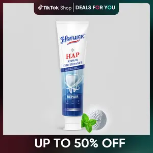 Hotluck Whitening Toothpaste: Freshens Breath, Eliminates Yellow Teeth, Prevents Cavities, Powerfully Removes Stains, and Supports Oral Care Natural Fluoride Free