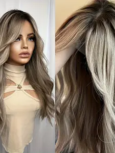 Soft Human Hair Wig 14 Inches Density 150 Gradient 613 Large Curls Lace Front Cap Size 13x4, Pre-Cut Baby Hair, Daily Wear