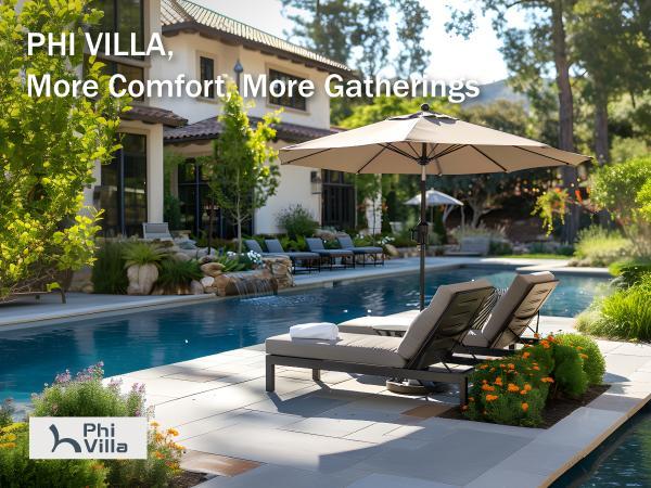 [LIVE] Sophia&William Patio Umbrella Double-Sided Outdoor Market Extra Large Umbrella with Crank Modern Led