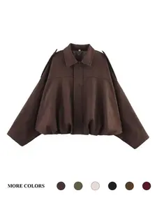 Women's Texture Bomber Jacket Coat, Stylish Aviator Outerwear for Women, Casual Fashionable Winter ClothingGift