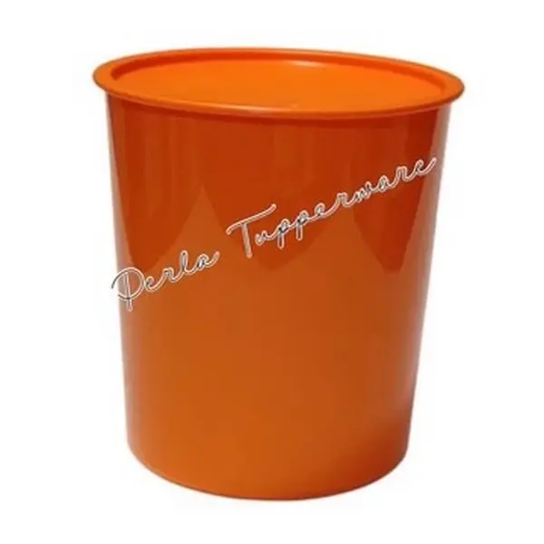 18-Cup Orange Maxi Tin Plastic Food Storage Canister, Kitchen Preserving Container for Maintaining Snack Freshness