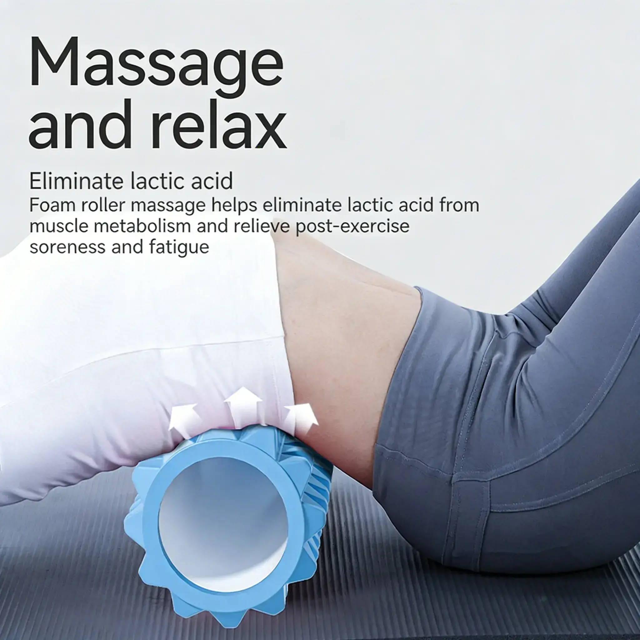 Deep massage foam roller can relieve muscle soreness and improve flexibility. It is an ideal choice for yoga, pilates and family exercises, and a necessary fitness toolRAIMENTRY Deep massage foam roller can relieve muscle soreness and improve flexibility. It is an ideal choice for yoga, pilates and family exercises, and a necessary fitness toolRAIMENTRY