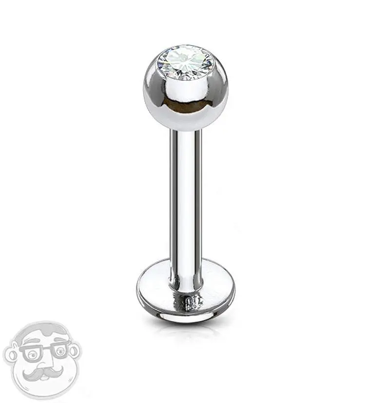 Titanium Bling Labret Flatback