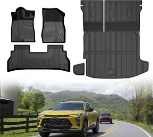 【fathersdaygift】All Weather Contoured Fit Car Floor Mats, High Hemming Car Accessories, Waterproof Cargo Liner & Backrest Liner - 1st & 2nd Row Interior Accessories for 2024-2026 Trax, Compatible with LS/1RS/LT/2RS/ACTIV