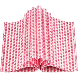 Valentine's Day Wax Paper, 100 Sheets Heart  Paper Greaseproof Deli Wrap Tissue Paper Liners for Bakery Sandwich  Basket Dessert Box (Pink Heart)