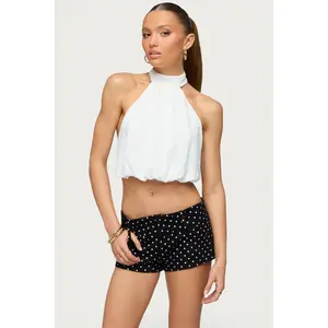 Senya High Neck Bubble Halter Top