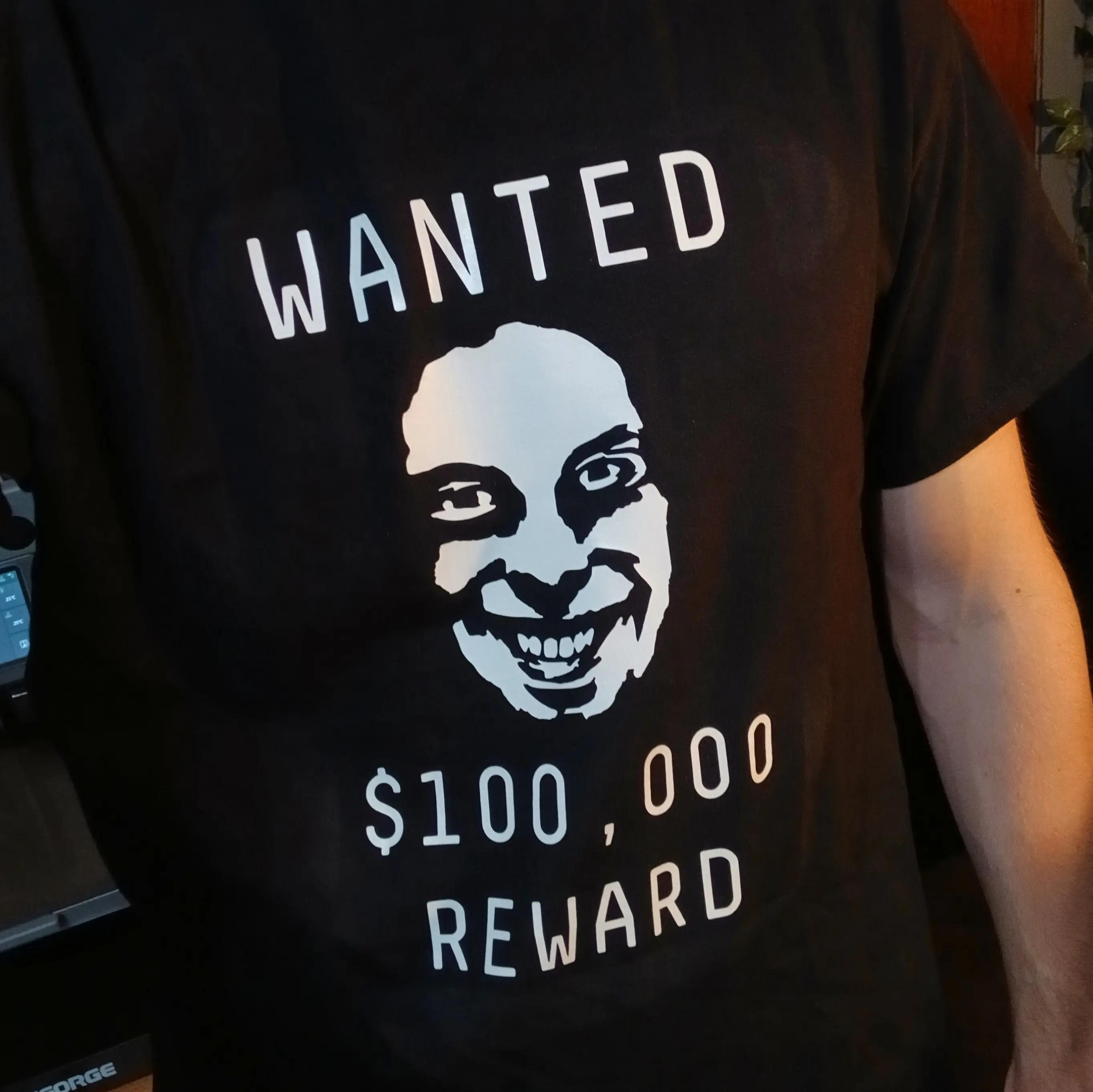 Aphex Twin WANTED Shirt Richard D James Smiling Face Funny Black