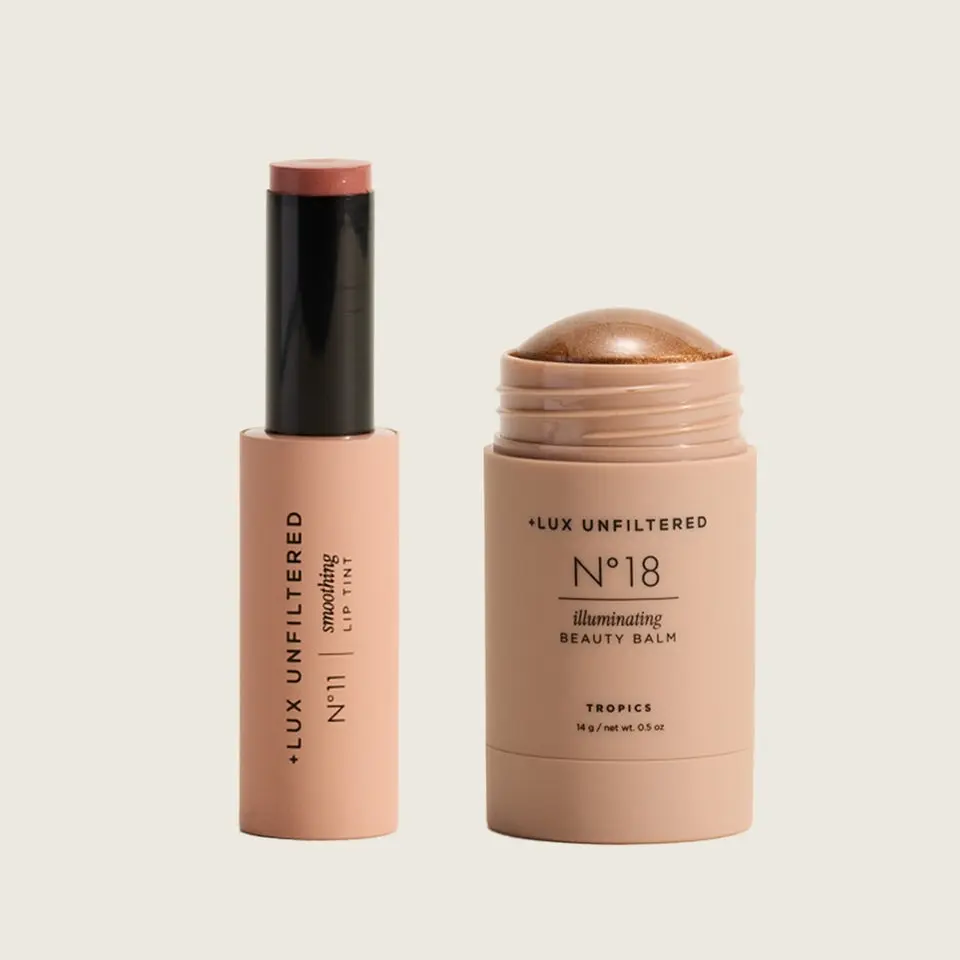N°18 Illuminating Beauty Balm in Tropics + N°11 Smoothing Lip Tint in Cocoa