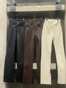 Pleather Pants w/ Slit