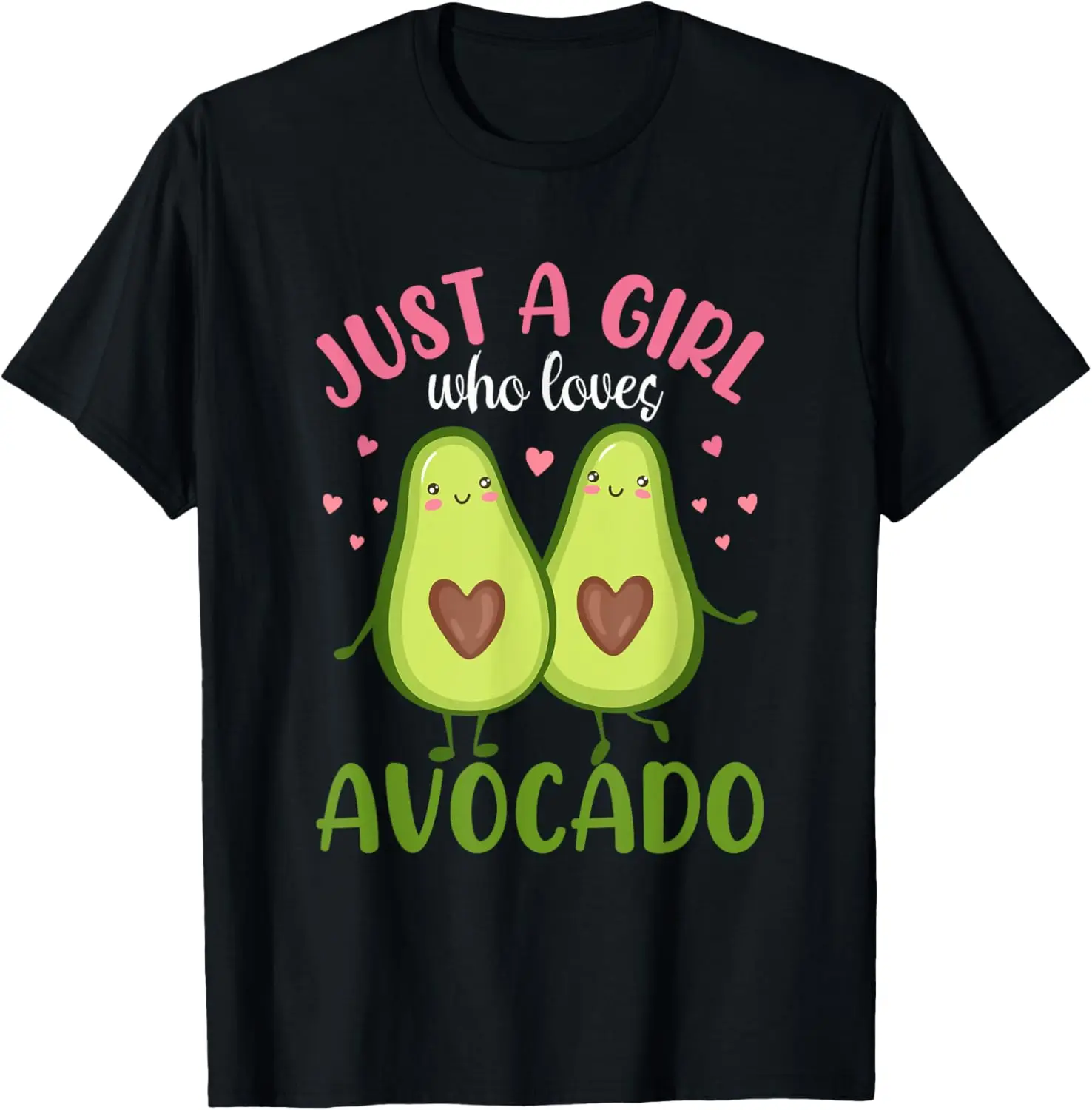 Women's Soft Cotton Short-Sleeve T-Shirt - Breathable, All Seasons, Round Neck, Avocado Graphic Print, Streetwear Fit, Casual Top, Machine Washable, Avocado-Lover Gift Idea