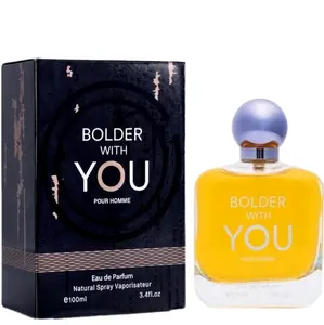 Bolder With You for Men Eau De Parfum 100ml Aromatic & Refreshing Scent Notes of Cardamom Pink Pepper & Violet Leaves Base Vanilla Sweet Chestnut Cedarwood Elegant Spray